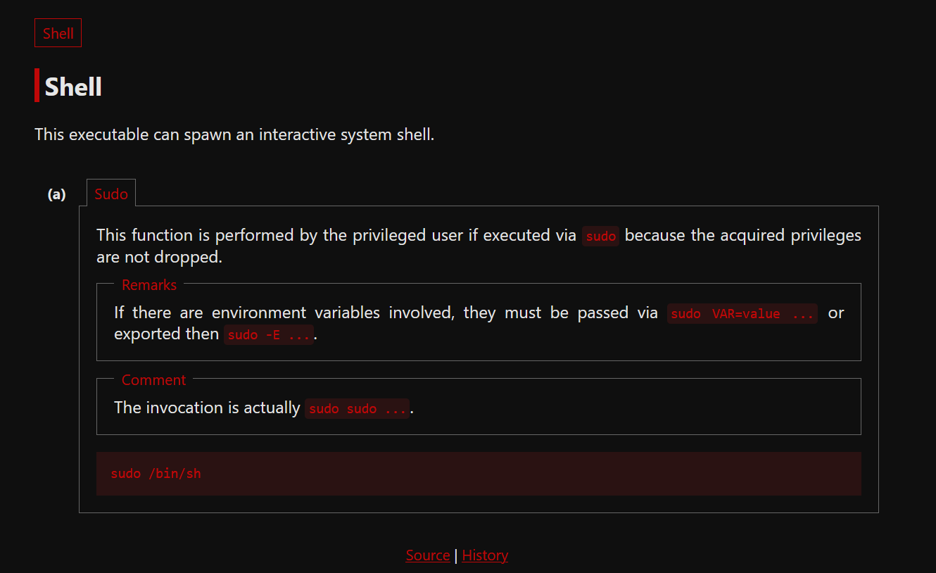 GTFOBins para sudo